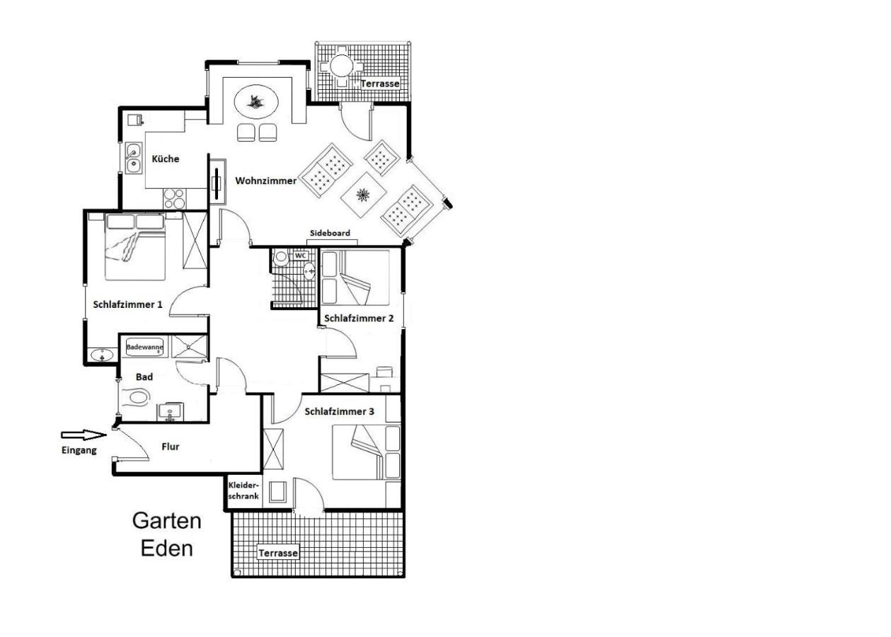 Ferienwohnung Garten Eden Sommer-Hornerbahnen Kostenlos โบลสเตอร์แลง ภายนอก รูปภาพ